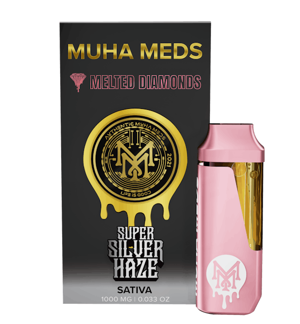 Super Silver Haze Melted Diamonds Disposable Vape Pens : Muha Meds